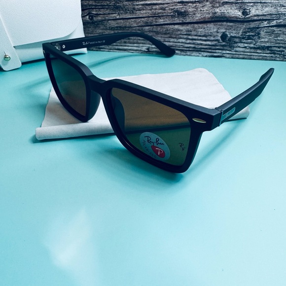 Ray-Ban Black and Gold Sunglasses - Picture 1 of 8